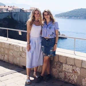 3/4 skirt with pockets